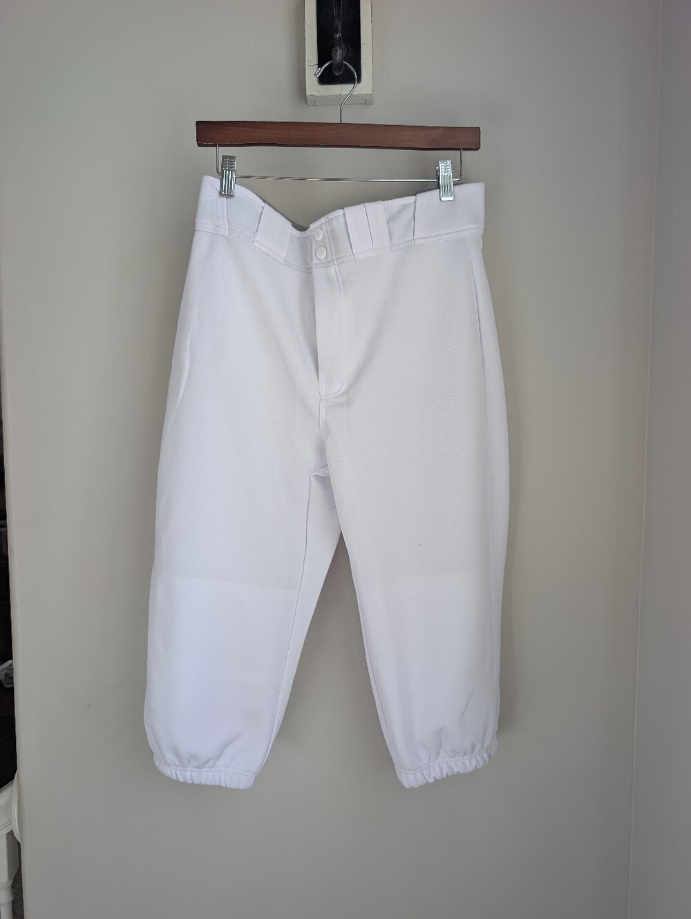 Easton Men's Pro Plus Knicker Baseball Pants in White Size Large Knee Length